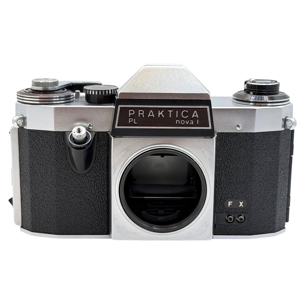 Praktica PL nova I 35mm SLR Film Camera Body Silver Black Vintage M42 Mount